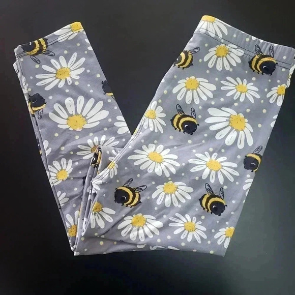 Daisy and Bee Summer Design Leggings - Picture 1 of 5